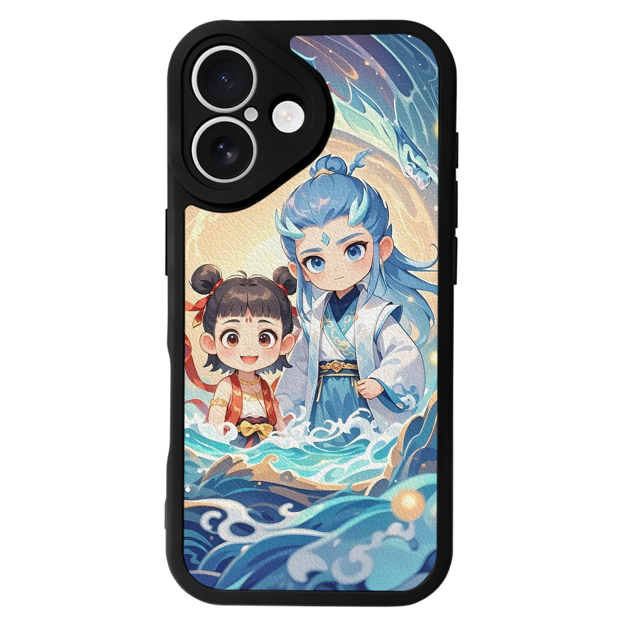 （画像用） Ne Zha 2 ナタ 魔童の大暴れ 【iPhone 16シリーズ対応】シリコンスマホケース（レザー調） 材質：シリコン
